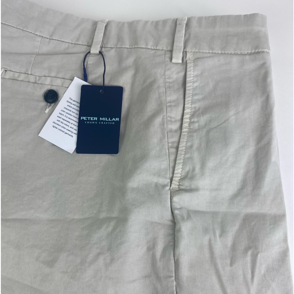NWT Peter Millar Collection Concorde Garment Dyed‎ Shorts STONE Size 38 $128